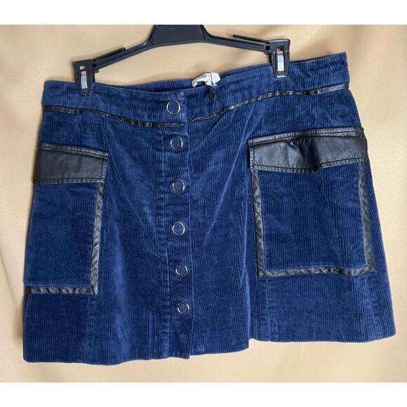 Ramy Brook Navy Corduroy Drea Skirt 12 - Picture 6 of 11